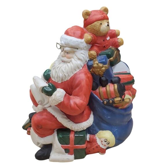 Porcelain Musical Santa  "Santa Claus is Coming to Town", PRE-OWNED IOB - Picture 3 of 10